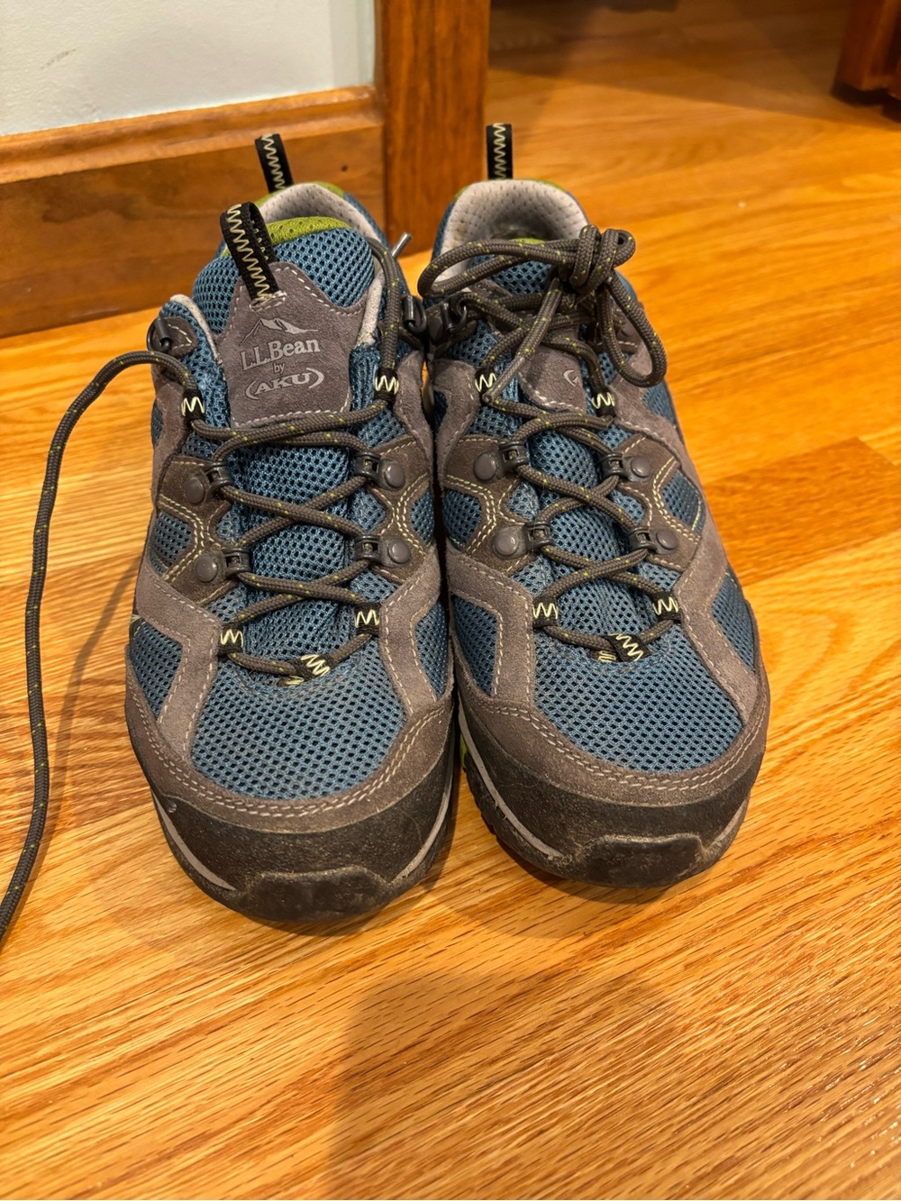 L.L. Bean Womens Blue and Gray Trail Sneakers